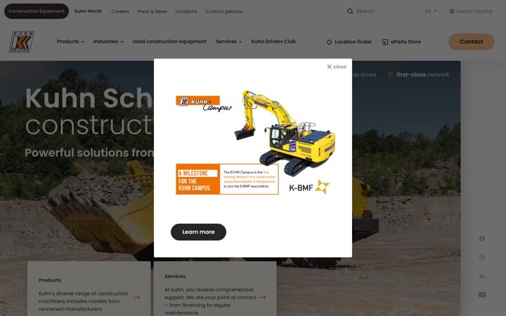 Screenshot of kuhn-gruppe.ch