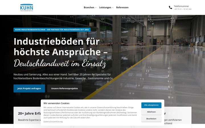 Screenshot of kuhn-industrieboden.de