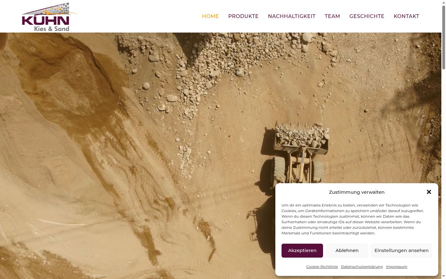 Screenshot of the consent banner shown before any interaction