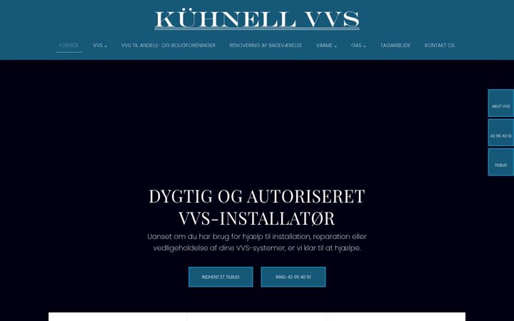 Screenshot of kuhnellvvs.dk