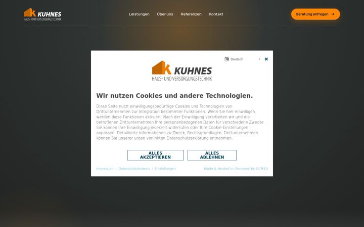 Screenshot of kuhnes-technik.de