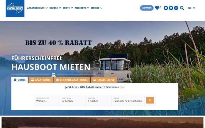 Screenshot of kuhnle-tours.de