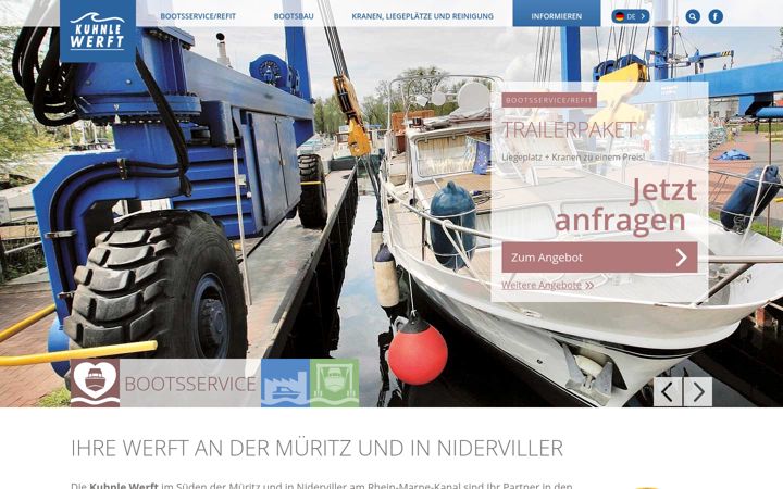 Screenshot of kuhnle-werft.de