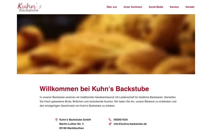 Screenshot of kuhns-backstube.de