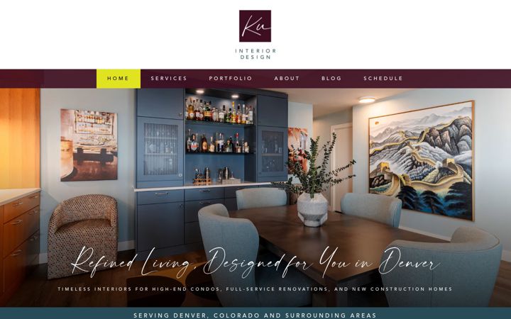 Screenshot of kuinteriordesign.com