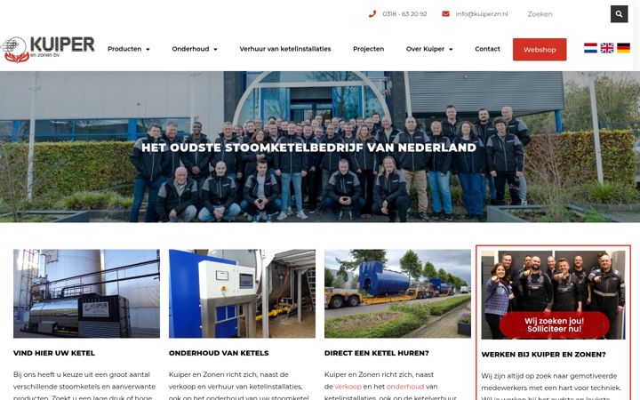 Screenshot of kuiperzn.nl