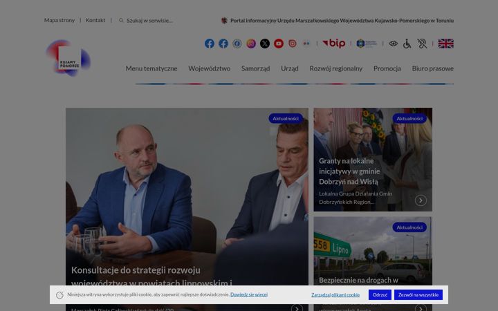 Screenshot of kujawsko-pomorskie.pl
