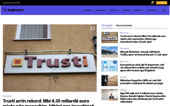 Screenshot of kujdestari.info
