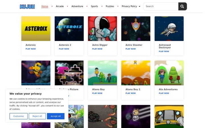 Screenshot di kujuh.com