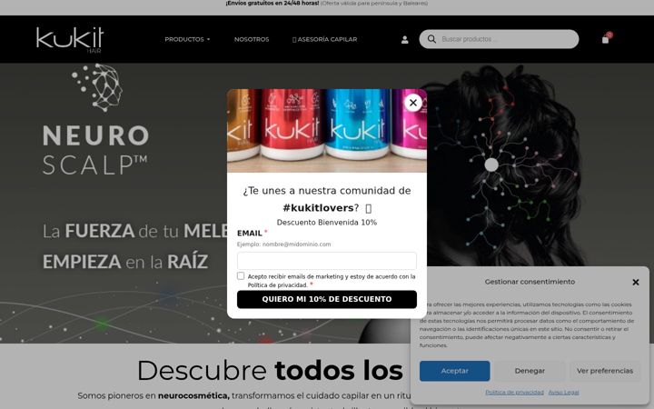 Screenshot of kukithair.com