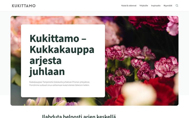 Screenshot of kukittamo.fi