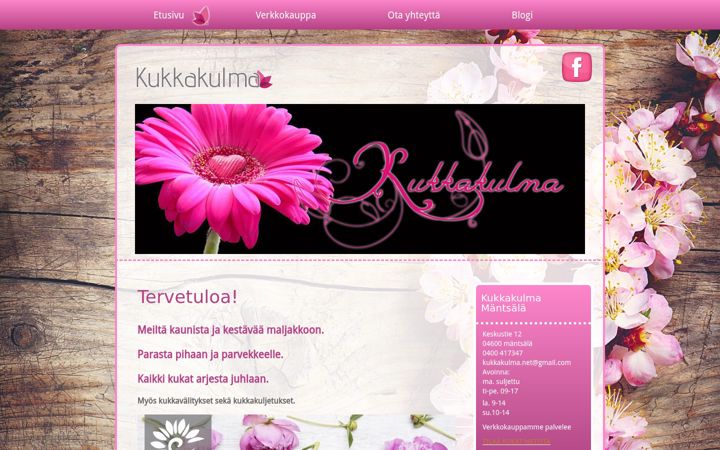 Screenshot of kukkakulma.net