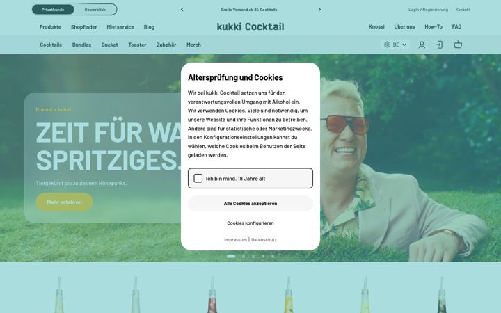 Screenshot of kukkicocktail.com