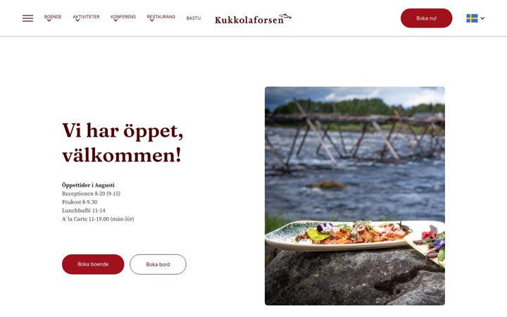 Screenshot of kukkolaforsen.se