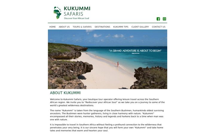 Screenshot of kukummi.co.za