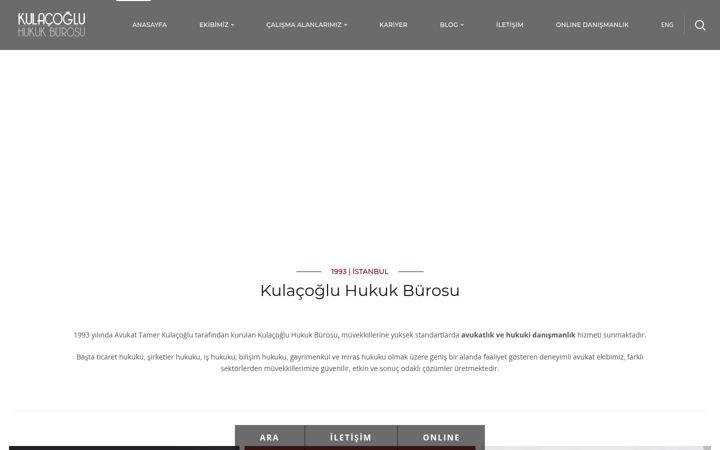 Kuvakaappaus sivustosta kulacoglu.av.tr