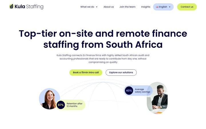 Screenshot of kulastaffing.nl
