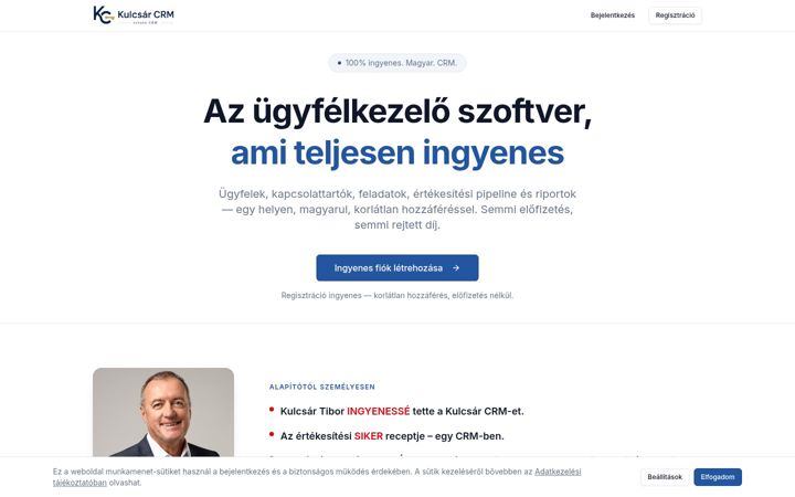 Screenshot of kulcsarcrm.hu