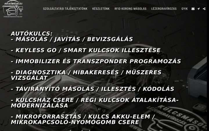Screenshot of kulcsdiagnosztika.com