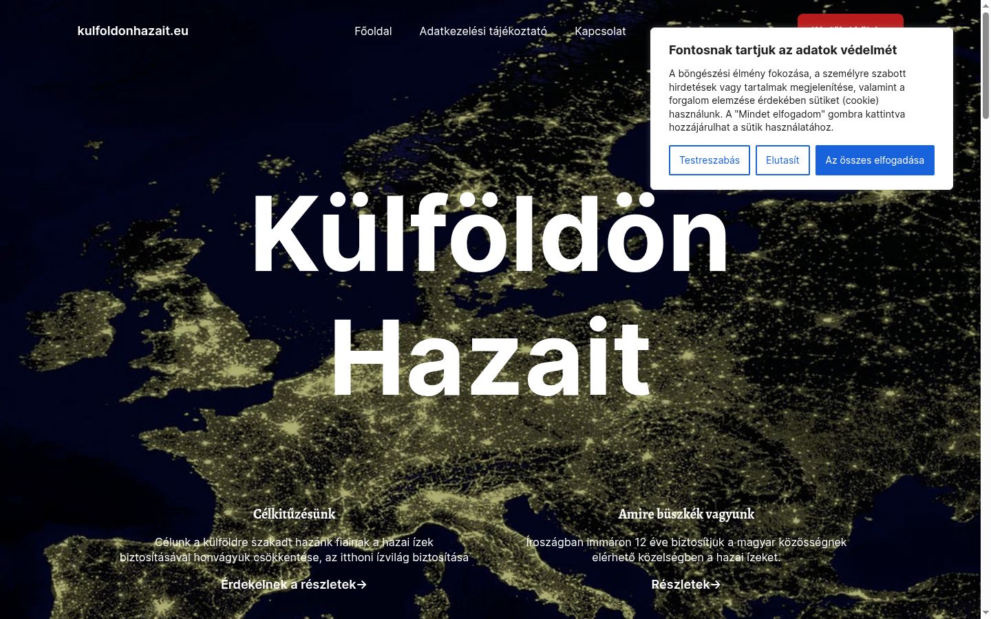 Screenshot tal-banner tal-kunsens muri qabel kwalunkwe interazzjoni