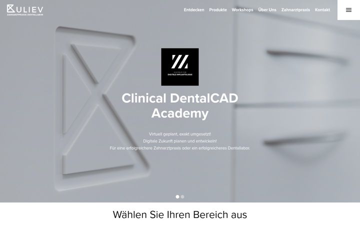 Screenshot of kuliev-dental.de
