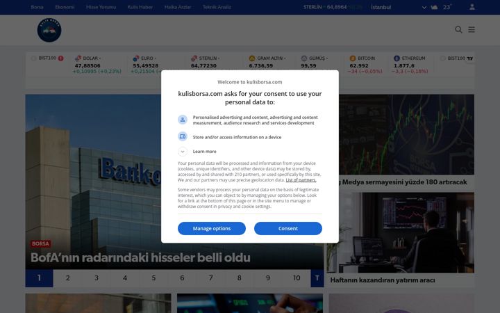 Screenshot of kulisborsa.com