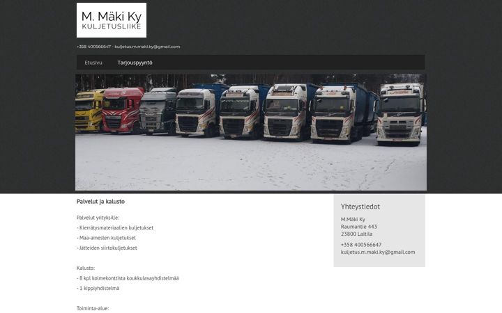 Screenshot of kuljetusmaki.fi