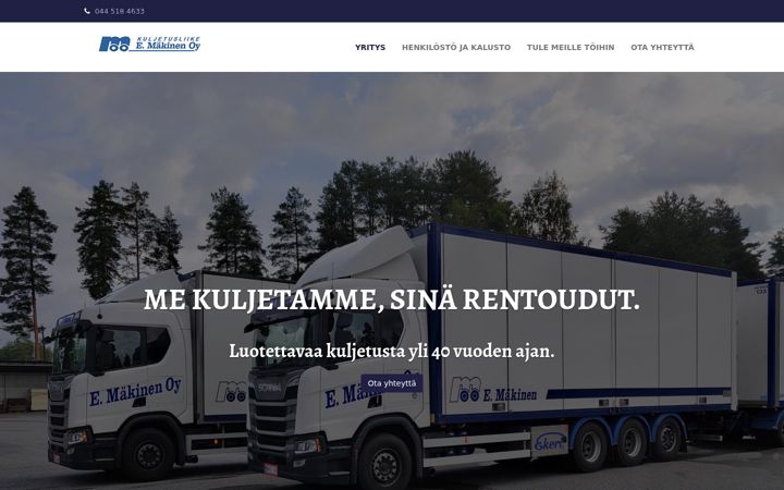 Screenshot of kuljetusmakinen.fi