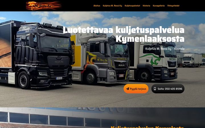 Screenshot of kuljetusmrossi.fi