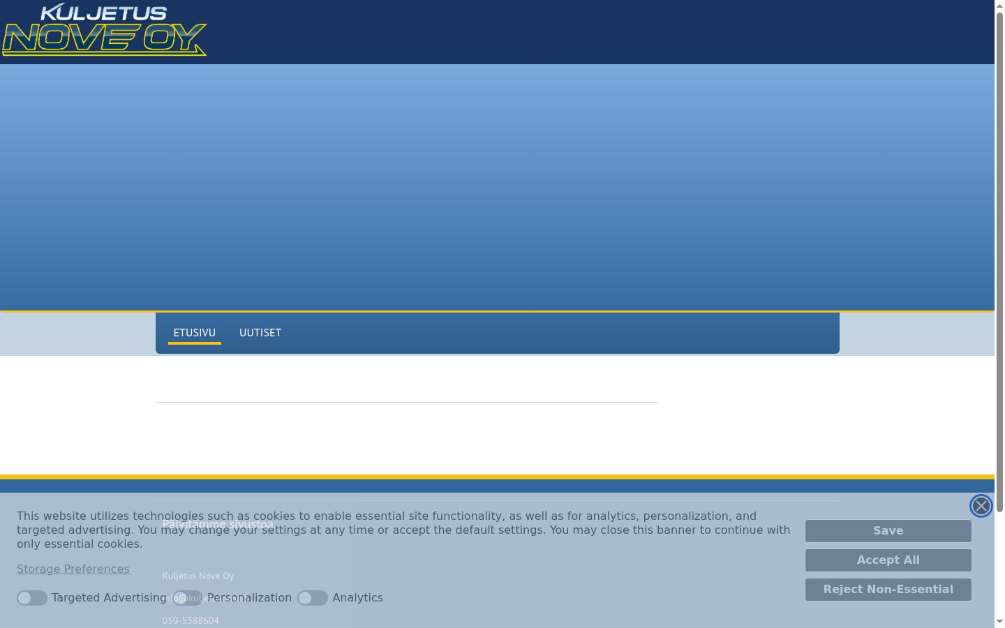 Screenshot des Einwilligungsbanners vor jeglicher Interaktion