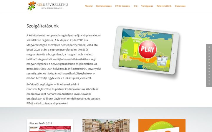 Screenshot of kulkepviselet.hu