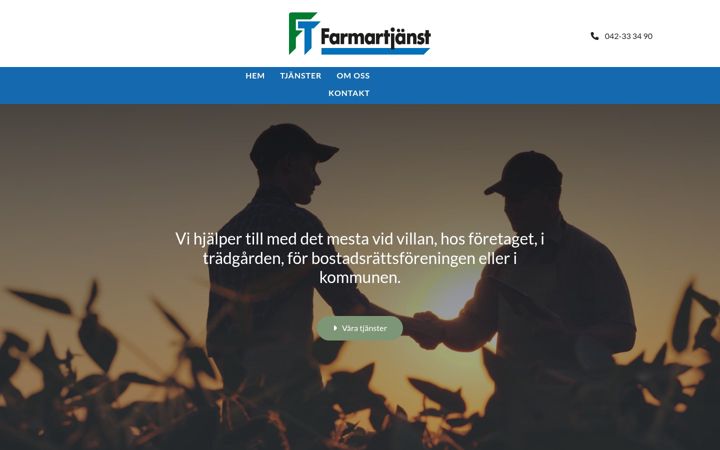Screenshot of kullabygdensfarmartjanst.se