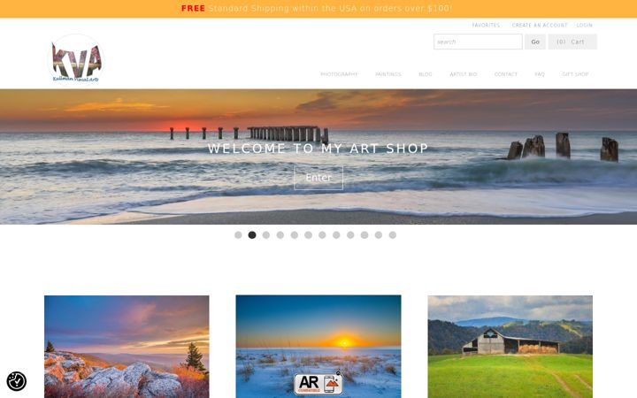 Screenshot of kullmanvisualarts.com