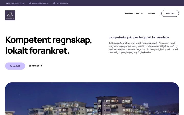 Screenshot of kulltangen.no
