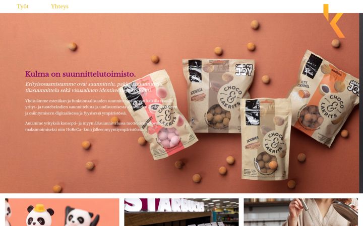 Screenshot of kulmacreative.fi