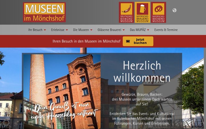 Screenshot of kulmbacher-moenchshof.de