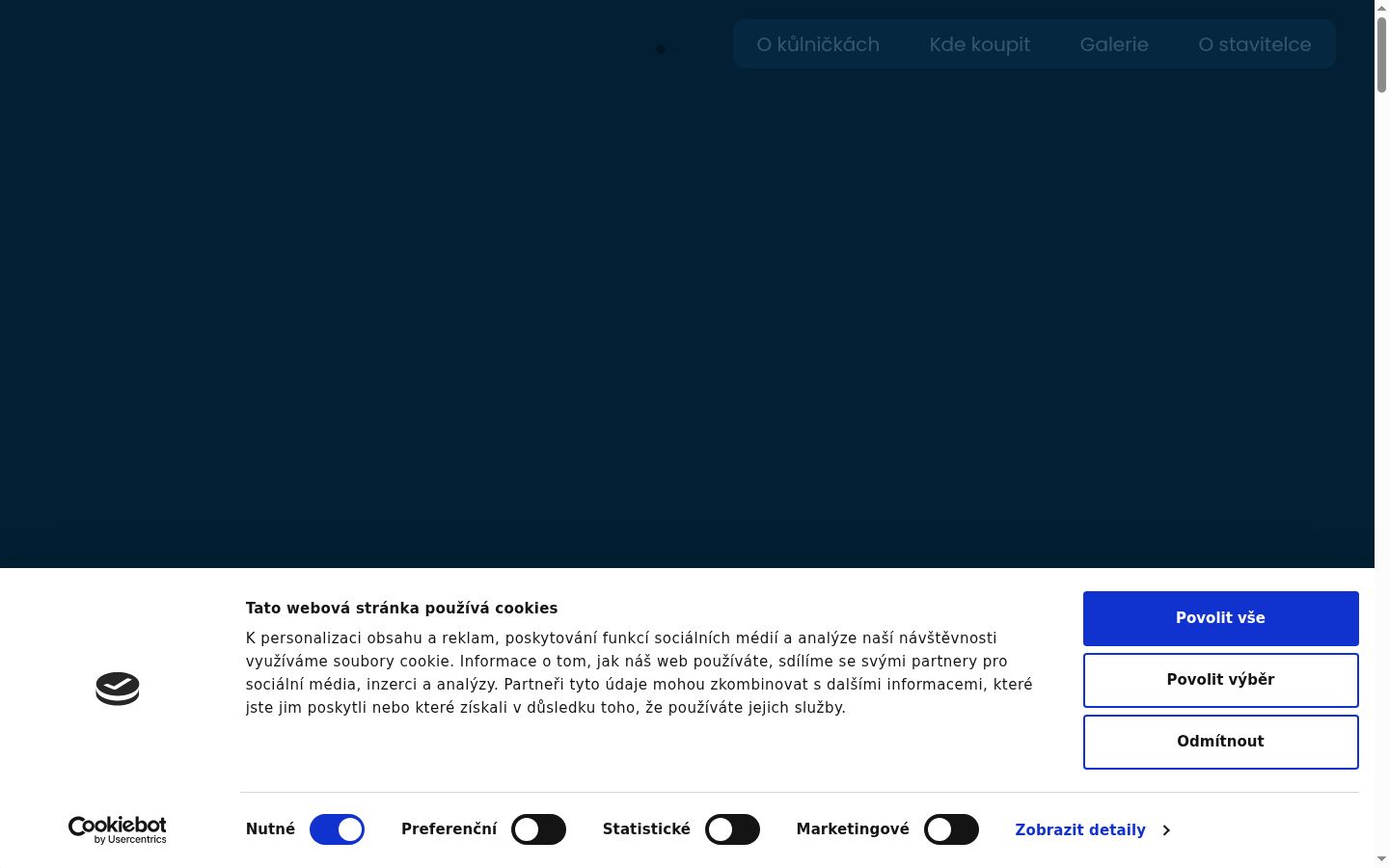 Captura de ecrã do banner de consentimento apresentado antes de qualquer interação