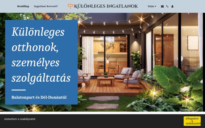Screenshot of kulonlegesingatlan.com
