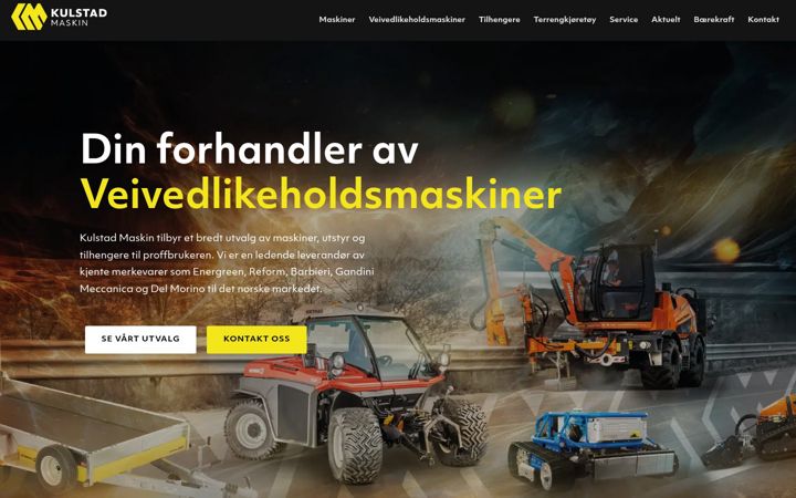 Screenshot of kulstadmaskin.no