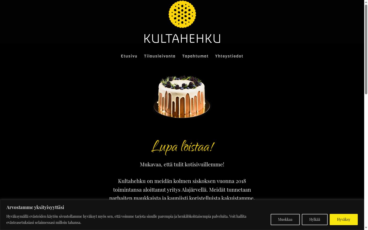 Snimka zaslona bannera za privolu prikazanog prije bilo kakve interakcije
