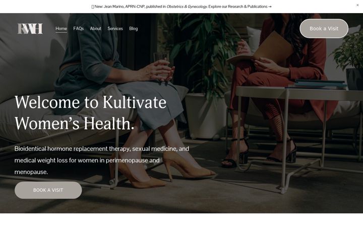 Screenshot of kultivatewomenshealth.com