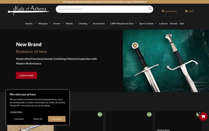 Skærmbillede af kultofathena.com