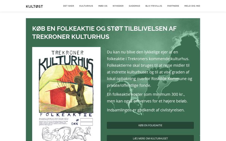 Screenshot of kultost.dk