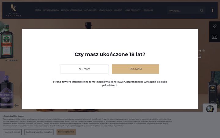 Screenshot of kultowealkohole.pl
