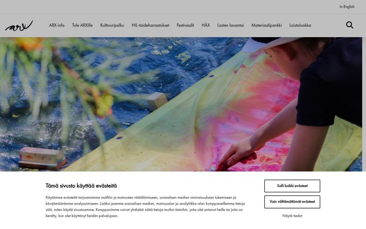 Screenshot of kulttuurikeskusarx.fi
