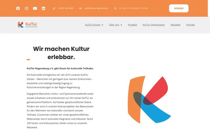 Screenshot of kultuer-regensburg.de