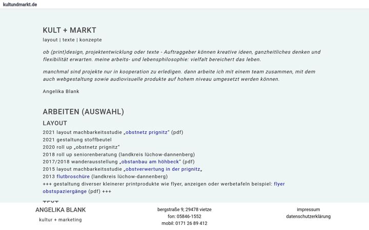 Screenshot of kultundmarkt.de
