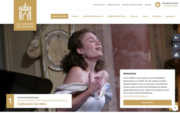 Screenshot of kultur-bueckeburg.de
