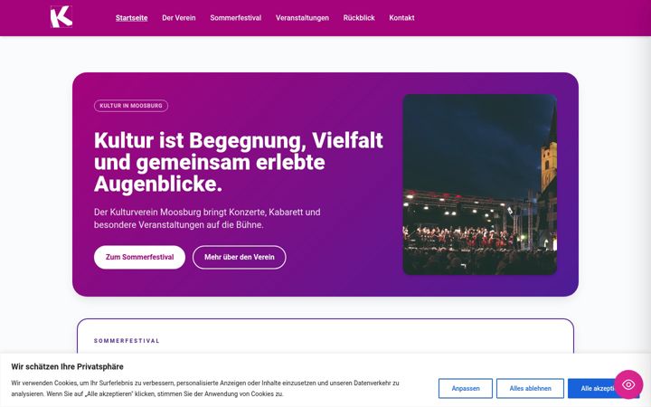 Screenshot of kultur-moosburg.de