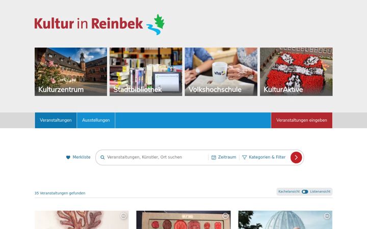 Screenshot of kultur-reinbek.de